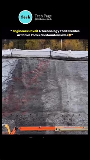 Tech page on Instagram: "“Engineers Unveil a Technology That Creates Artificial Rocks on Mountainsides” Engineers have introduced an innovative technology that forms artificial rocks directly on unstable mountainsides to prevent landslides and erosion. Using a specialized spray system, a mixture of bonding agents and natural aggregates is applied onto the slope, where it quickly hardens into rock-like structures. These artificial formations strengthen weak surfaces, stabilize loose soil, and pro