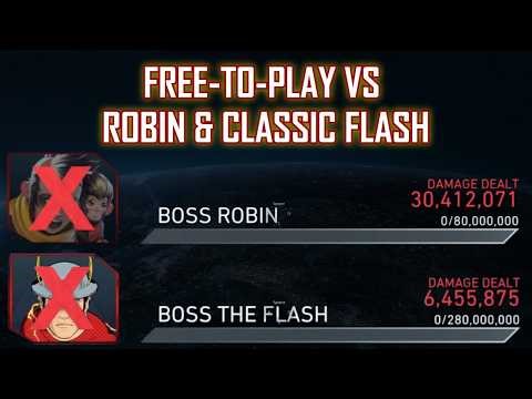 Defeating Robin & Classic Flash on the F2P Account! | Injustice 2 Mobile