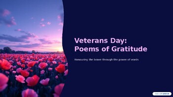 Veterans Day Poetry – Creative Writing & Reflection