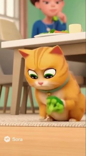 Cat vs Broccoli — Healthy? No Thanks! 🥦😾