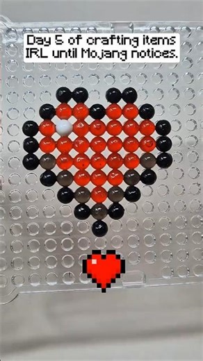 Day 5 of crafting Items IRL until Mojang notices! #minecraft #asmr #aquabeads #relaxing