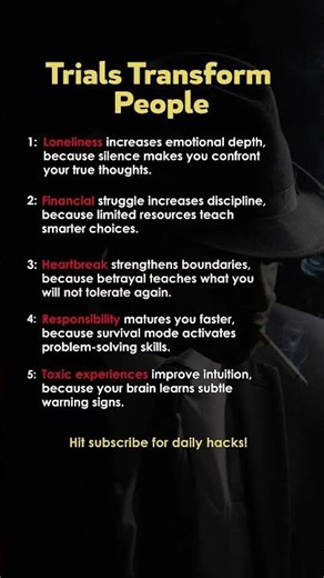 How Life’s Hardest Tests Change You Forever | Psychology of Growth Through Struggle #psycholgyfacts