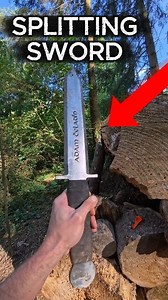 Splitting Wood With the Sword.... From Distance 😎💪🎯 | Adam Čeladín