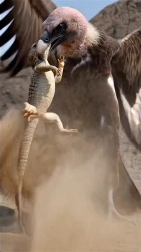 Lizard vs Scorpion Fight… Then a Vulture Attacks! 😱