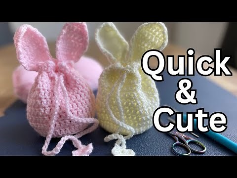 Crochet a fun Easter Bunny bag in minutes!