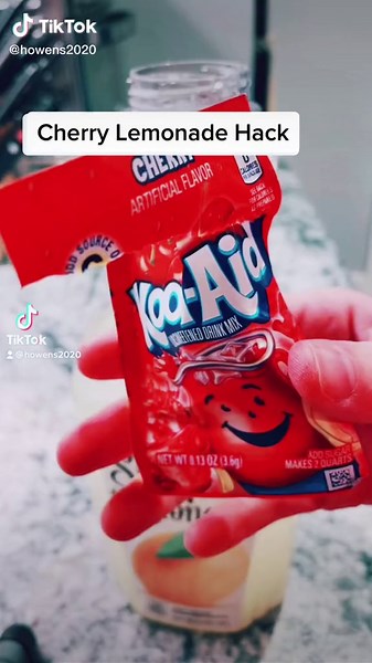 Cherry Lemonade Hack! #hacksoftiktok #momhacks #LaysGoldenDuet #tiktokhacks #foryou #foryoupage #LaysGoldenDuet #AVrboForTogether #teamkoolaide #koolaidhack #koolaidlemonade