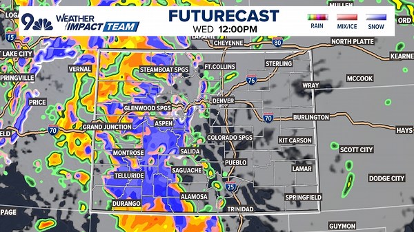 Storm system brings snow to Colorado mountains, rain to Denver