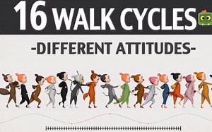 这16种不同姿态循环走路动画，萌翻天了！