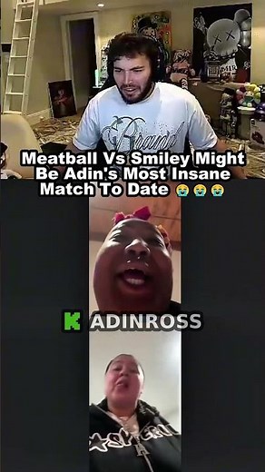 Smiley Vs Meatball Is INSANE 😭 🟩kick.com/AdinRoss🟩 #adinross #boxing #faceoff #kick