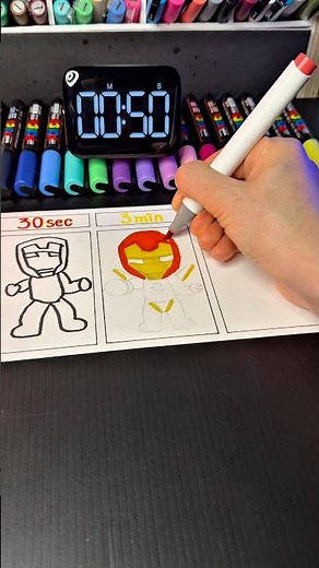 30 min Draw Iron Man😱