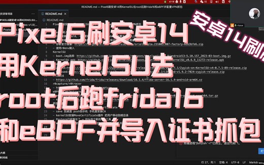 Pixel6刷安卓14用KernelSU去root后跑frida16和eBPF并导入证书抓包