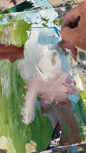 Mixed media cow painting demo and where it started #mixedmedia #cowpainting