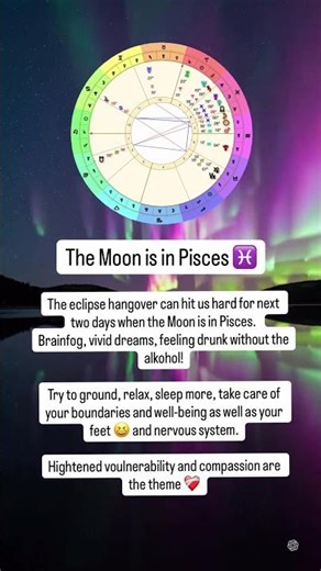 The #eclipse #hangover can hit us hard for next two days when the #Moon is in #Pisces.