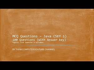 MCQ Questions – Java (SET 1) | ICSE Class 10 | ThinkComputer