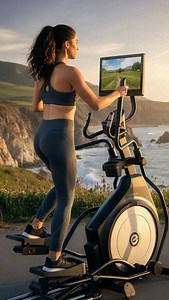 Feel stronger with every stride. ⚡ The Echelon Elliptical powers your body while refreshing your mind - fitness that moves with you. | Echelon