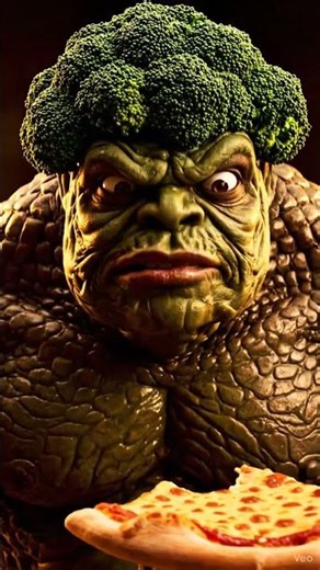 Broccoli Monster Devours Pizza 🍕 The Vegan Paradox Explained.