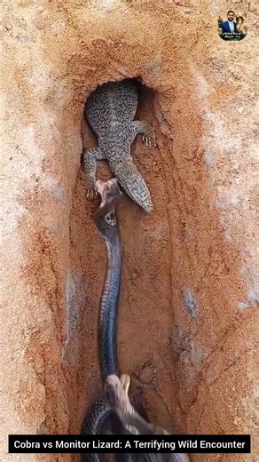 Cobra vs Monitor Lizard: A Terrifying Wild Encounter #snake #wildliferescue #wildlifeentertainment