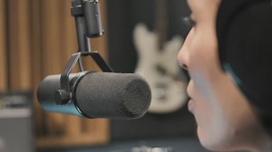 Person talking to the microphone - Free Stock Video