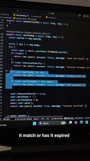 OTP verification 🙇#expressjs #nodemilar
