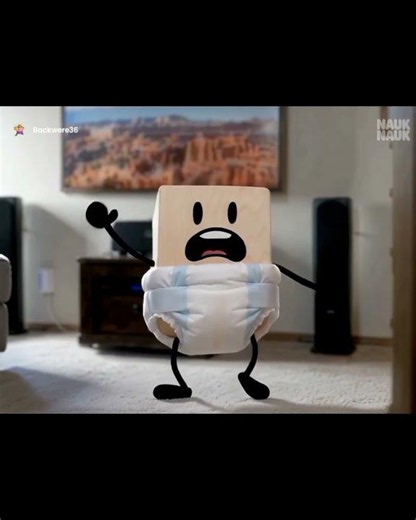 BFDI: Box Wearing a Diaper #bfdi #bfdia #animation #diaper #inflation #bfdifanart