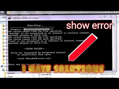 call of duty 4 modern warfare how to solve setup was interupted by background program/apunkagames