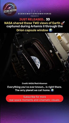 NASA Just Released Two Views of Earth from Artemis II 🚀🌍 | Seen Through Orion Window