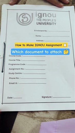 Ignou assignment kaise banaye | How to make Ignou assignment | #shorts #ignouassignment #viral