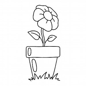 Coloring book page for kids. Cartoon style character. Vector...