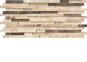 Ashlar Rock Interlocking 8x18 3D Pattern Mosaic, 8 SFT/case, (8 Pcs)
