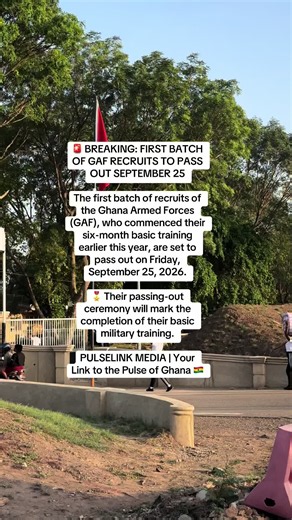 GAF recruits passing out ceremony September 25, 2026