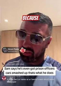 Sam walker talks about smashing prison guards cars