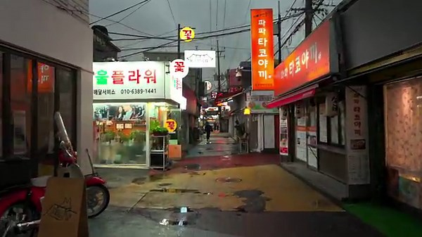 Gloomy Seoul Night Walk 🌧️ | Along Seongbukcheon’s Wet Paths | 4K HDR