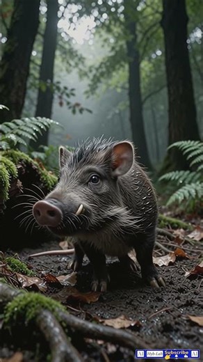 Forest Life: Wild Boar Babies in Their Natural Habitat #wildlife #animals #trending