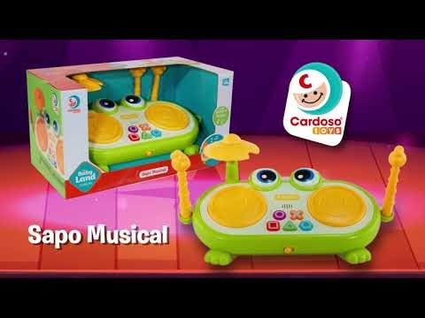 Sapo Musical – Bateria Infantil com Luzes e Sons - Cardoso Toys