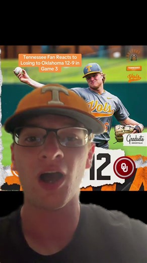 Tennessee Fan Reacts to Losing to Oklahoma in Game 3 12-9