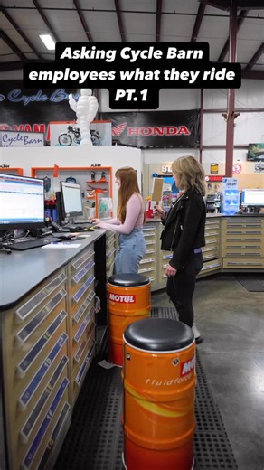 1.4K views · 39 reactions | So… what do you ride?  We asked Cycle Barn employees what they ride—and what they actually do here. Drop your bike in the comments and flex your setup. Part 2 (and the blooper reel) coming soon. #CycleBarn #MotorcycleLife #BikeCheck #WhatDoYouRide #RideWithUs #MotoCommunity #MotorcyclesOfInstagram #BikeFam #MotoCulture #Powersports #BikerLife #BikeTalk #CycleBarnTeam #RiderLife #MotorcycleCrew | Cycle Barn | Facebook