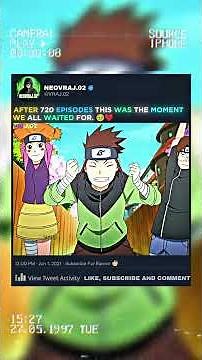AFTER 720 EPISODES... THIS WAS THE MOMENT WE ALL WAITED FOR. 🥹❤️ #naruto #shorts