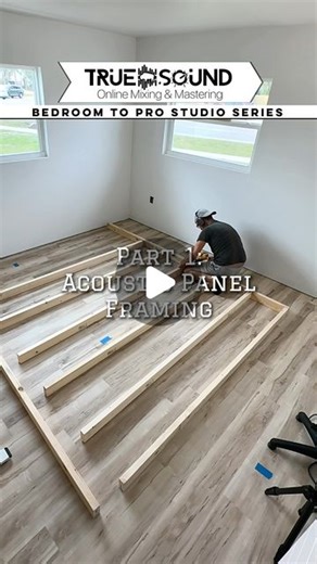 True Sound Studios | From Bedroom to Pro Studio Build Series: Part 1 - Here is a quick video of the framing for the acoustic panels for the new studio. The Full... | Instagram