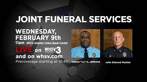 WATCH: Joint funeral service for fallen officers this morning