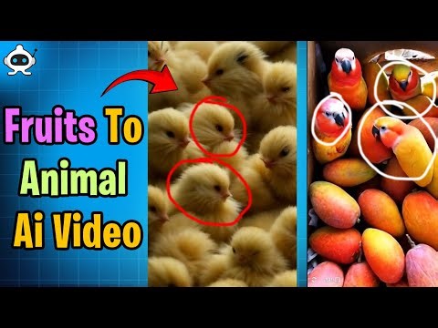 how to make a fruit turning into an animal video | fruit animal ai video
