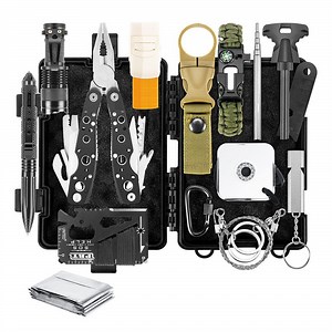 [Hot Item] 15 in 1 Outdoor Emergency Survive Camping Gear Survival Gear First Aid Kit