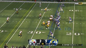 T.J. Watt shows ballhawk DB skills on 24-yard INT vs. Stafford