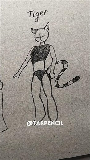 How to draw Bodies (Mouse, Rabbit, Tiger) ✏️ #drawing #art #tutorial #howtodraw #shorts #body