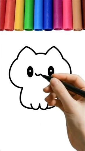 how to draw cat easy step by step #shorts #drawing #cat