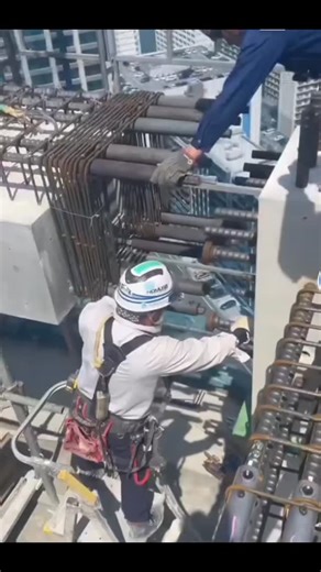 Civil Engineer | Construction | BIM on Instagram: "Precast Concrete Joint Assembly with Mechanical Rebar Couplers. Installing mechanical rebar couplers at the joint between two precast concrete elements. The vertical and horizontal reinforcement bars are being aligned and connected using steel couplers embedded in the precast panels. #civiengg #thecivilstudy #constructionsitevisit #civilengineering #amshaconsultant Show translation"