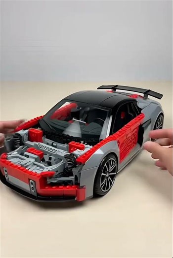 Audi R8 LEGO Timelapse Build #shorts