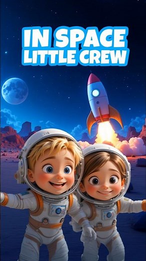 🚀 In Space – Little Crew | Fun Kids Song About Space | Lyrics Video