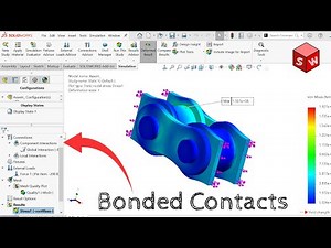 Solidworks Advanced Assembly Stress Simulation on Chain Link | Bonded Contacts and more