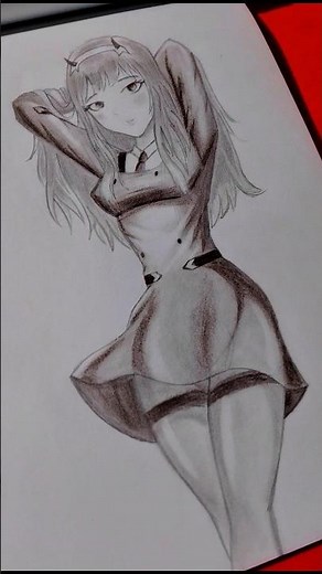 💖 I Finally Finished My Zero Two Drawing — The Result Is Stunning!