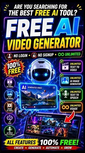 🔥 Generate AI Videos FREE | No Sign Up | No Login | VEO AI Free Alternative | Best AI Tool 2026